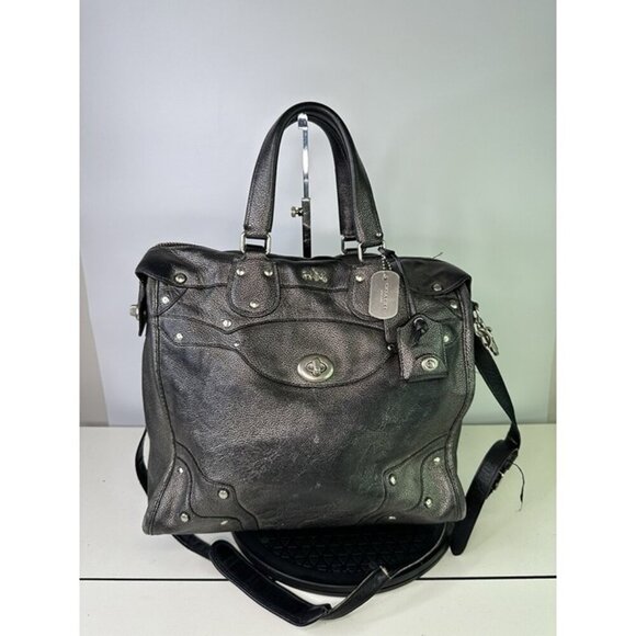 For Repair - Coach Elevated Rider Leather 2Way Shoulder Bag Tote - Picture 1 of 12